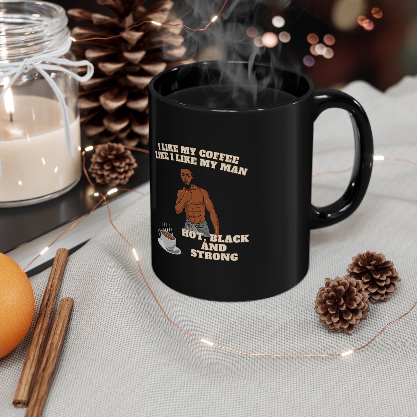 Hot Black & Strong Coffee Mug Black