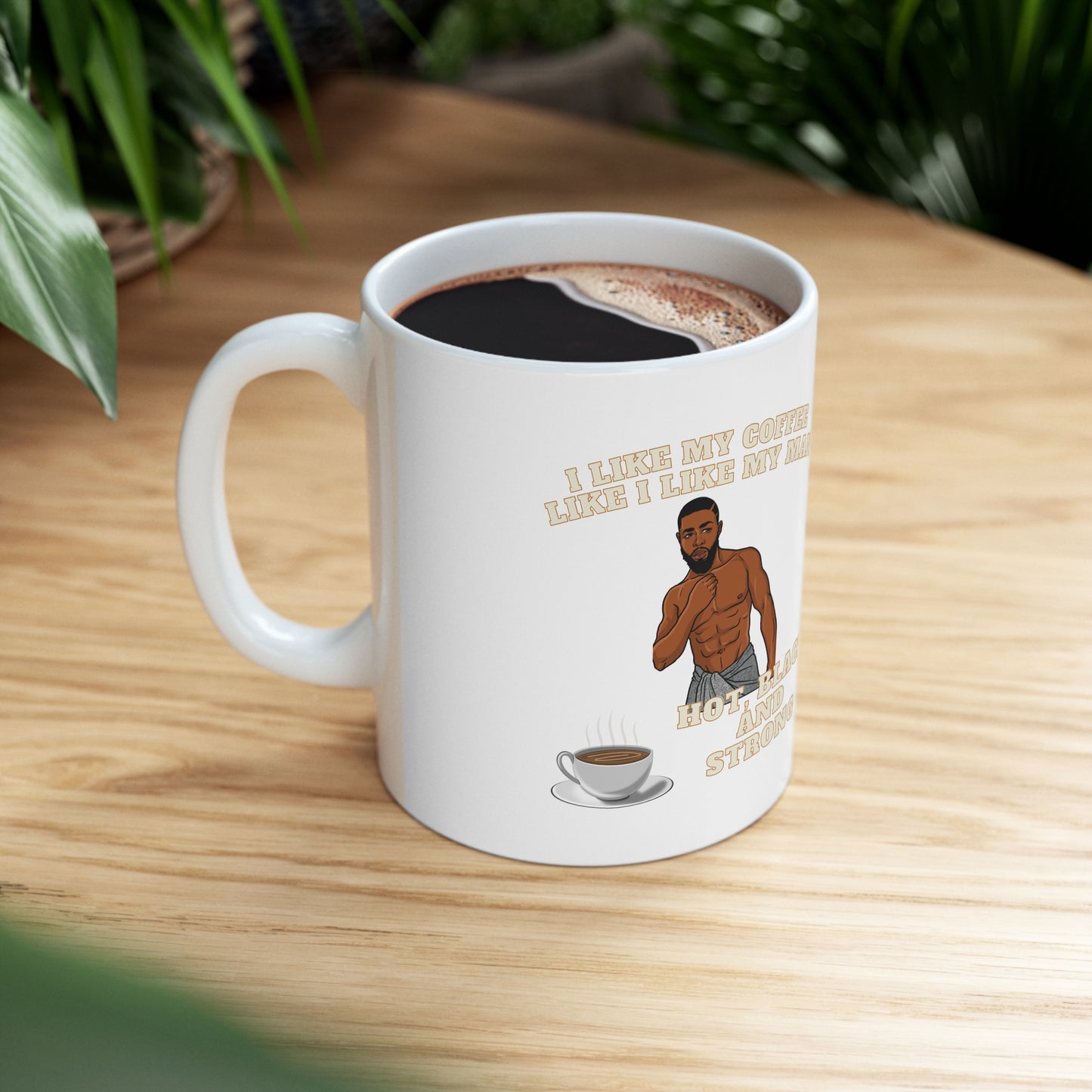 White Hot Black & Strong Coffee Mug