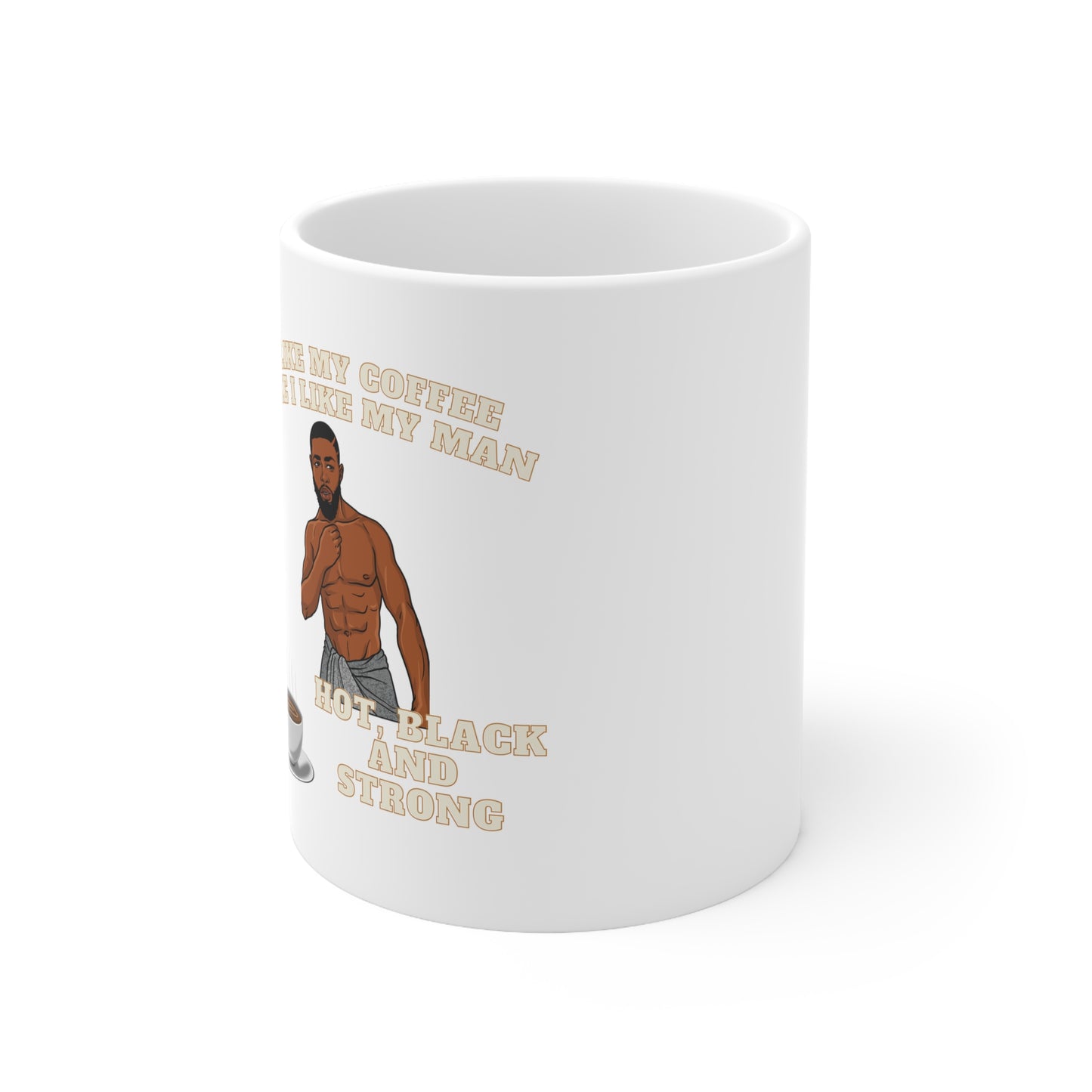 White Hot Black & Strong Coffee Mug